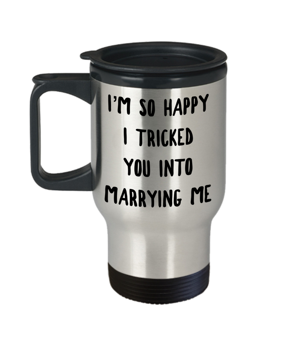Funny Husband Lucky Wife Front & Back Coffee Mug