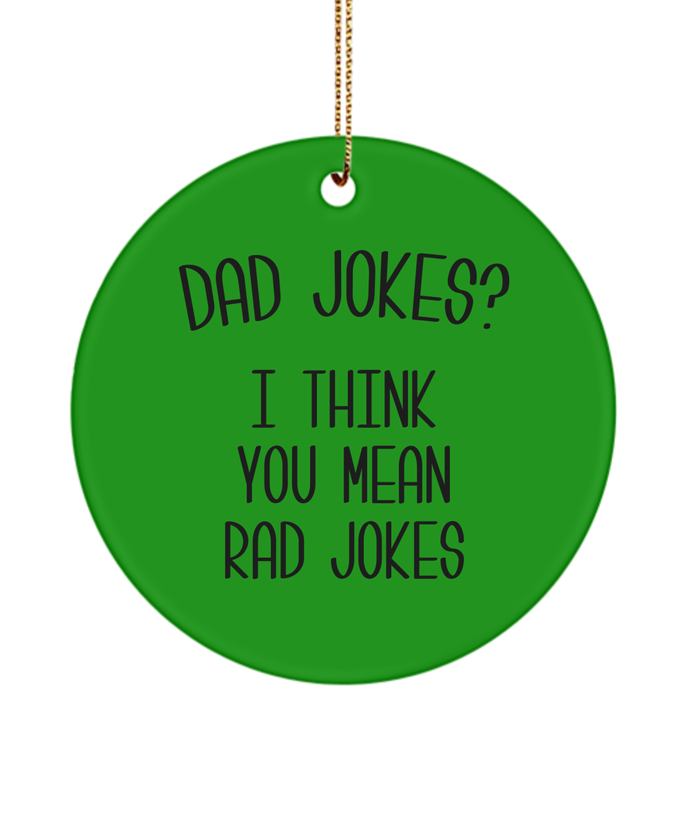 Dad Joke Rick Roll QR Code Funny Holiday Ornament