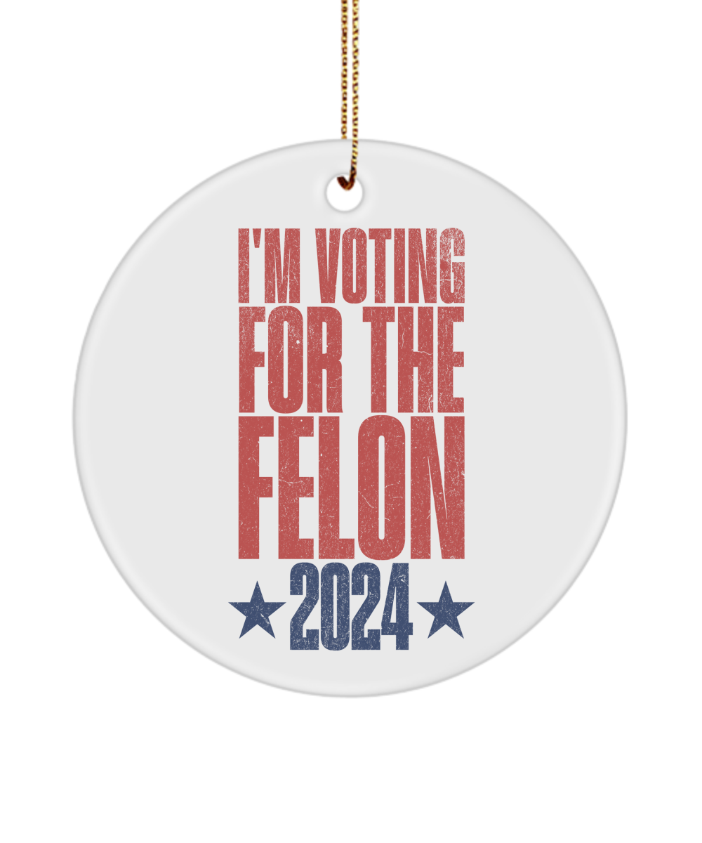 Donald Trump 2024 Ornament, Trump Convicted, Election 2024 Gifts, Ceramic Ornament