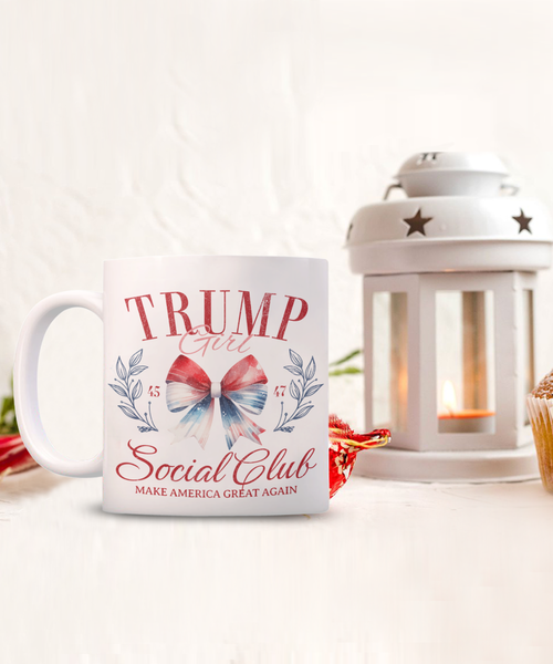 Trump Girl Social Club Mug, Donald Trump 2024 Coffee Cup, MAGA Gifts, Republican Mug