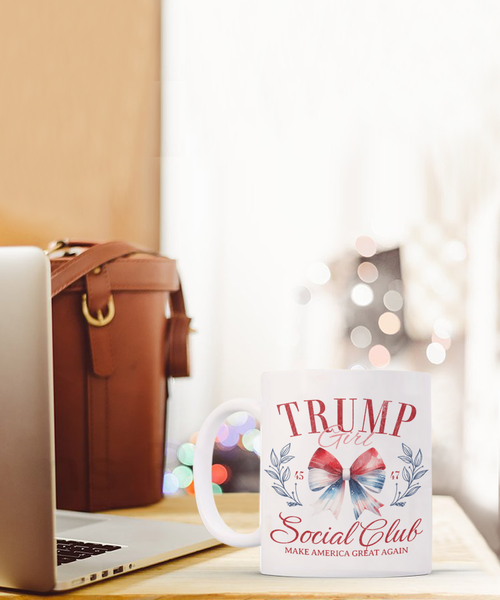 Trump Girl Social Club Mug, Donald Trump 2024 Coffee Cup, MAGA Gifts, Republican Mug