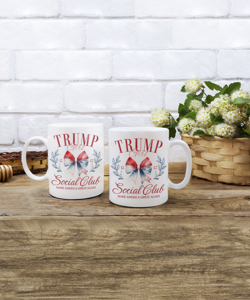 Trump Girl Social Club Mug, Donald Trump 2024 Coffee Cup, MAGA Gifts, Republican Mug