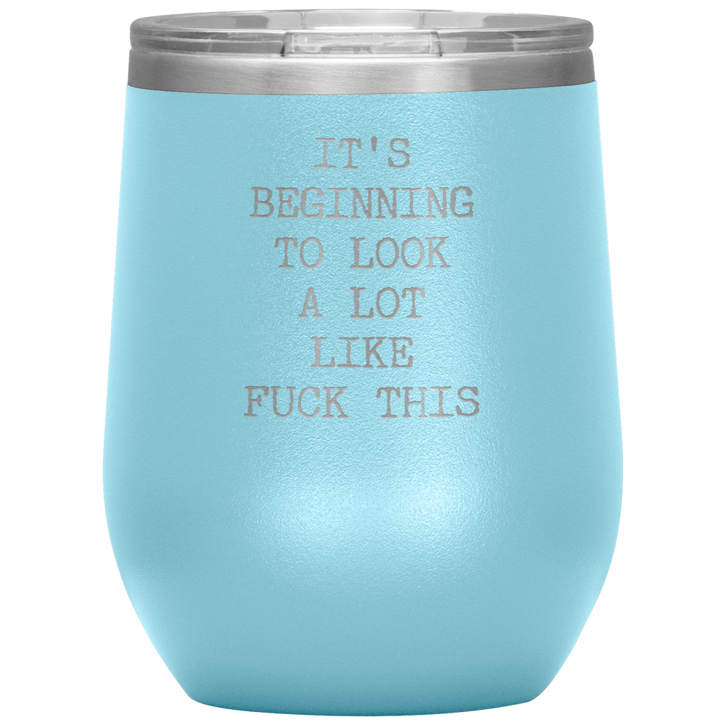 I Don't Give a Sip Rude Wine Tumbler Funny Gifts Stemless Stainless St –  Cute But Rude