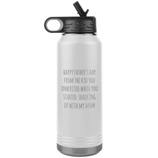 Stepdad Gifts Happy Father's Day From the Kid You Inherited Water Bottle Insulated Tumbler 32oz BPA Free