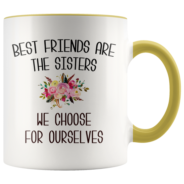 Best Friend Mug Best Friends are the Sisters We Choose for Ourselves Mug Floral BFF Coffee Cup Bestie Gift for Her