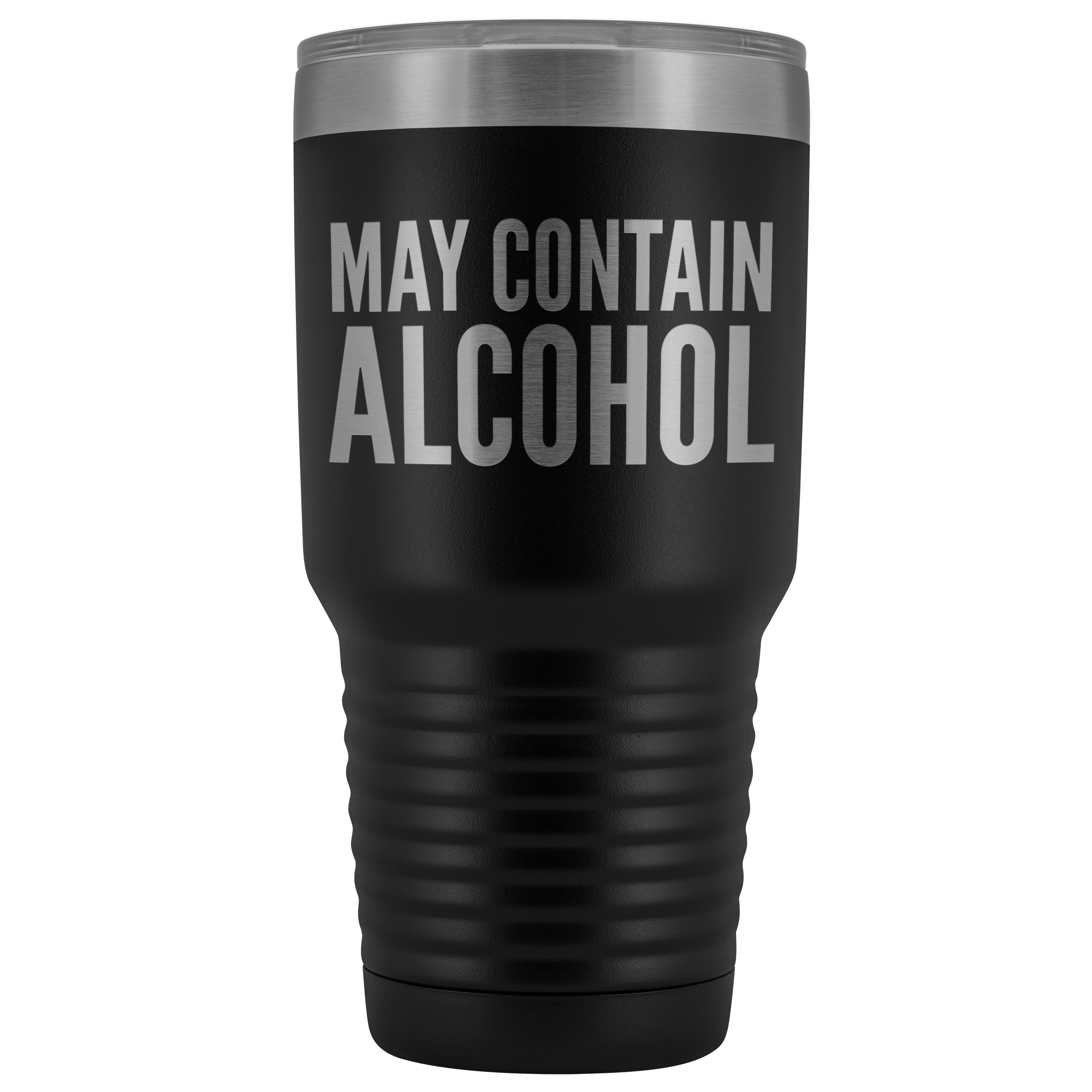 May Contain Alcohol Booze Tumbler Metal Mug Double Wall Vacuum Insulated Hot Cold Travel Cup 30oz BPA Free-Cute But Rude