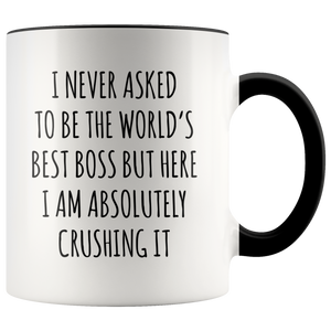 Funny Gift for Boss Gifts From Employees I Never Asked to Be the World's Best Boss Mug Coffee. Cup