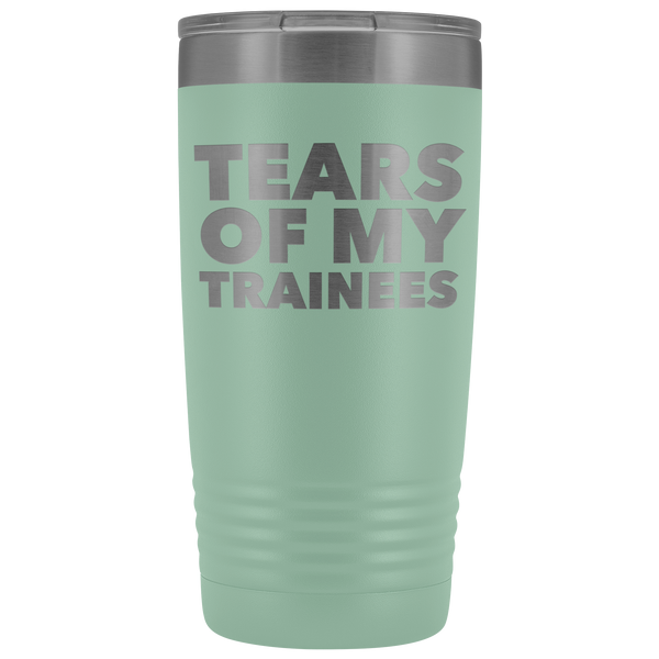 Best Work Trainer Ever Gifts Tears of My Trainees Tumbler Funny Metal Office Mug Coworker Insulated Hot Cold Travel Coffee Cup 20oz BPA Free