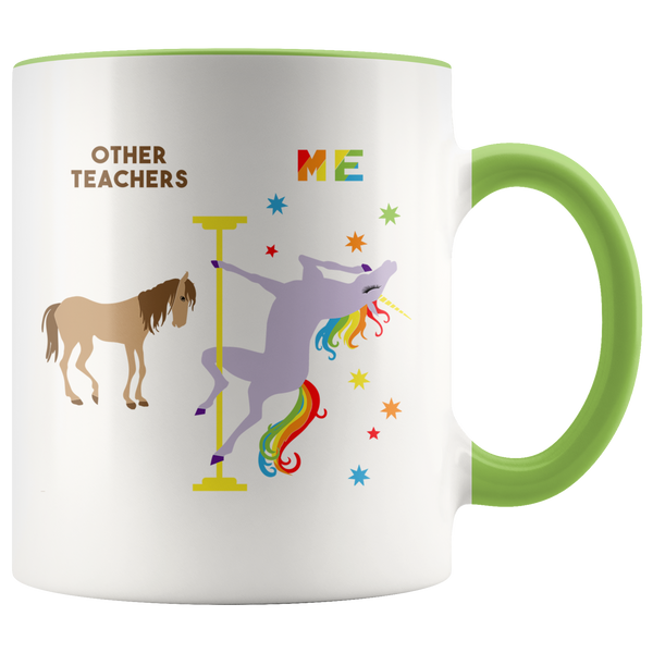 Funny Teacher Gift Teacher Mug Best Teacher Ever Birthday Coffee Cup Pole Dancing Unicorn