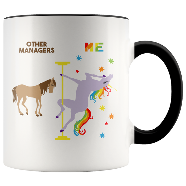 Manager Gift for Manager Mug Funny Manager Retirement Gift Office Manager Gift Idea Project Manager Coffee Cup Pole Dancing Unicorn