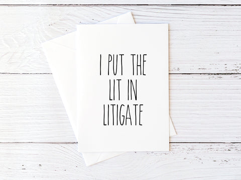 I Put The Lit In Litigate