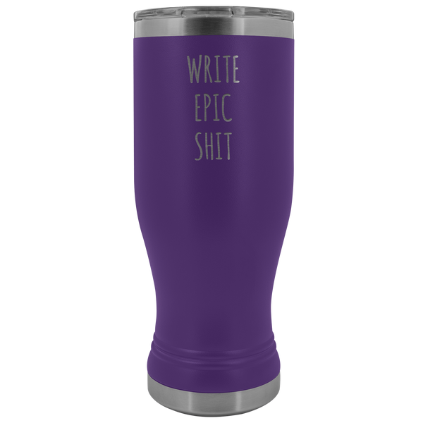 Writer Mug Funny Gifts for Writers Author Pilsner Tumbler Writer Gifts for Men for Women Insulated Travel Coffee Cup 20oz BPA Free