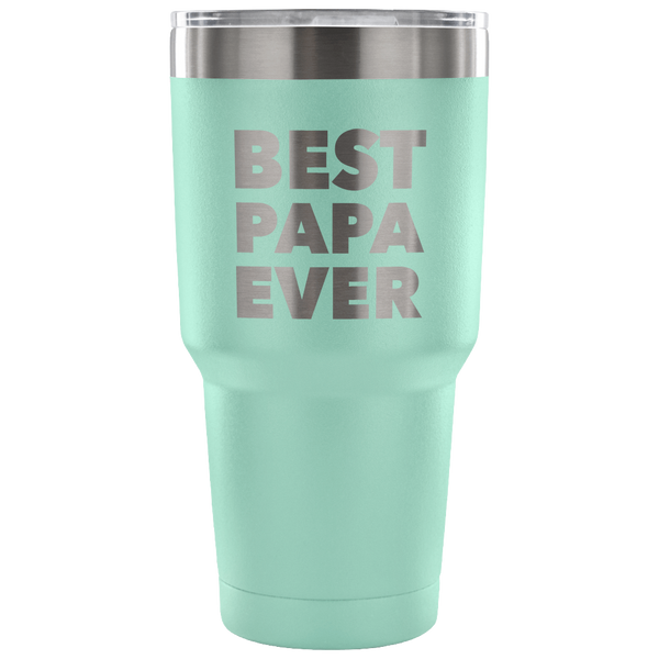 Papa Gifts Best Papa Ever Tumbler Double Wall Vacuum Insulated Hot Cold Travel Cup 30oz BPA Free