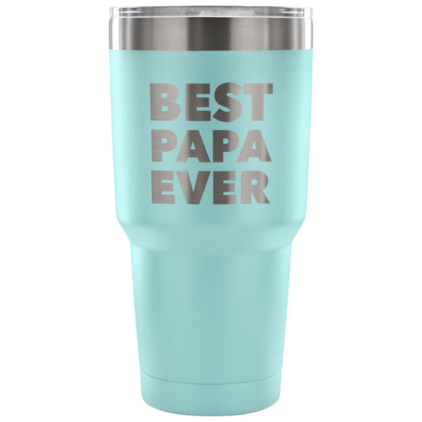 Papa Gifts Best Papa Ever Tumbler Double Wall Vacuum Insulated Hot Cold Travel Cup 30oz BPA Free