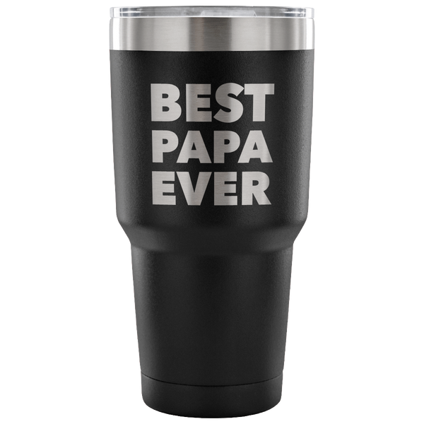 Papa Gifts Best Papa Ever Tumbler Double Wall Vacuum Insulated Hot Cold Travel Cup 30oz BPA Free