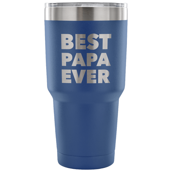 Papa Gifts Best Papa Ever Tumbler Double Wall Vacuum Insulated Hot Cold Travel Cup 30oz BPA Free