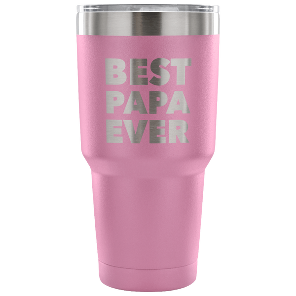 Papa Gifts Best Papa Ever Tumbler Double Wall Vacuum Insulated Hot Cold Travel Cup 30oz BPA Free