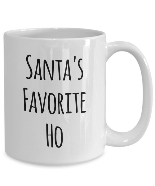 Santa's Favorite Ho Ho Ho Coffee Mug Funny Christmas Coffee Mugs Funny Christmas Gag Gifts Funny Santa Mug Stocking Stuffer-Cute But Rude