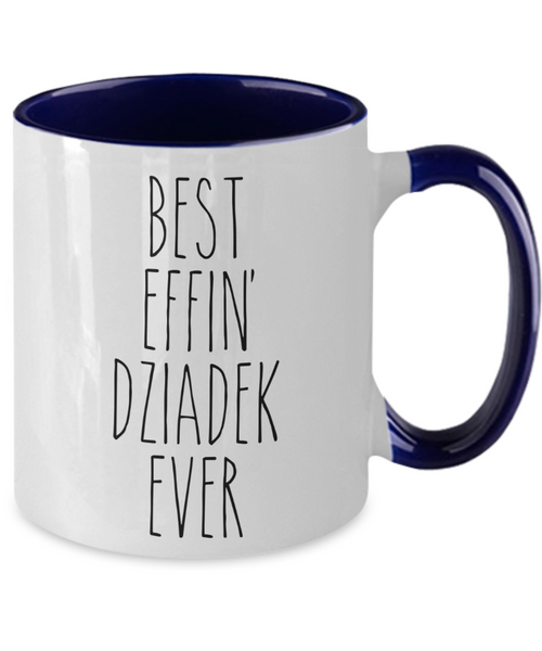 Dziadek Mug, Dziadek Gift, Dziadek, Gift From Grandkids, Best Effin Dziadek Ever Two Toned Coffee Cup