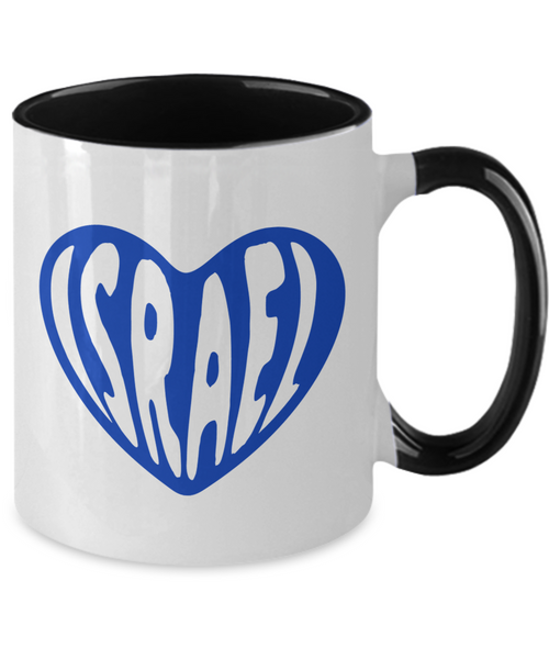 Israel Heart Mug, Support Israel, Israel Love, Israel Pride, Jewish Mug, Jewish Gifts, Colored Coffee Cup