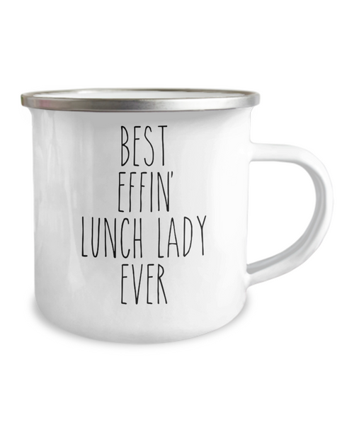 Best Effin lunch lady Ever Camping Mug Coffee Cup Funny Coworker Gifts