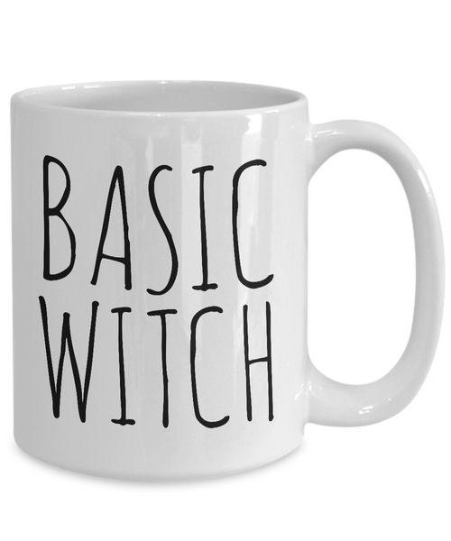 Basic Witch Mug Funny Halloween Ceramic Coffee Cup Gifts for Witches-Cute But Rude