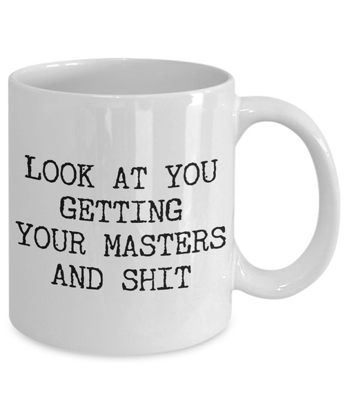 Masters Degree Gift Idea Master's Degree Graduation Gift Mug Funny Coffee Cup Mugs for Men & Women-Cute But Rude