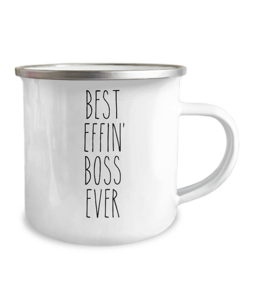 Gift For Boss Best Effin' Boss Ever Camping Mug Coffee Cup Funny Coworker Gifts