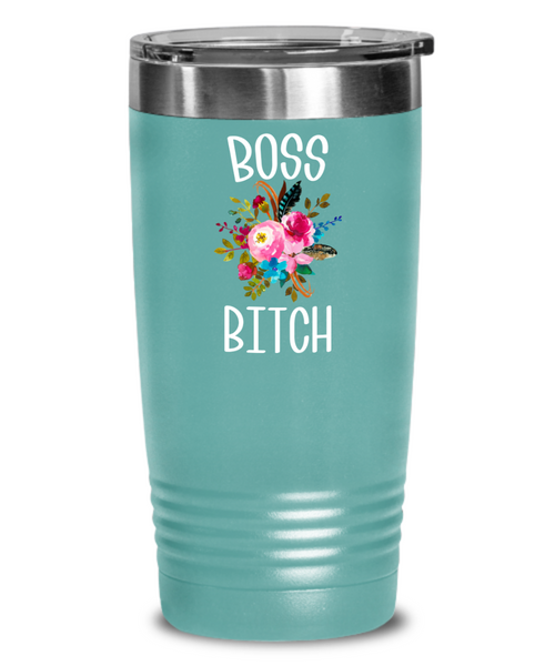 Boss Bitch Tumbler Coffee Mug Like A Boss Lady Boss Babe Coworker Gifts Funny Insulated Travel Cup BPA Free