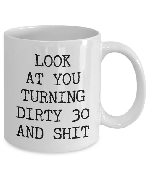 30th Birthday Gifts Funny Birthday Gift Ideas For Happy 30th Birthday Party Mug 30th Bday Gifts Birthday Gag Gifts Look at You Mug Coffee Cup-Cute But Rude