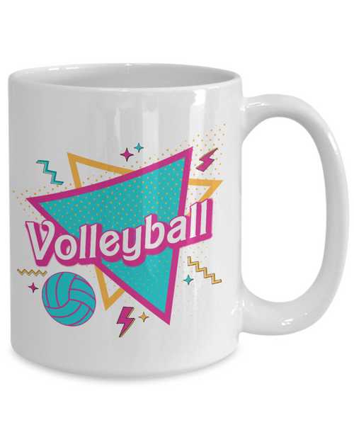 Volleyball Mom Mug, Volleyball Coach, Volleyball Player Gift, Volleyball Team Gift, Volleyball Gift Idea, Retro 90's Coffee Cup