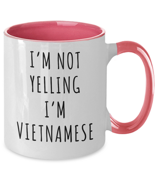 Vietnam Mug, Vietnamese Gifts, I'm Not Yelling I'm Vietnamese Coffee Cup Colored Mugs