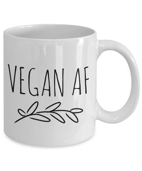 Vegan Mug - Vegan AF Coffee Cup - Vegan Gifts-Cute But Rude