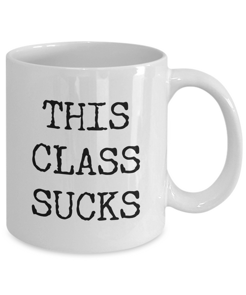 This Class Sucks Mug Funny Back to School College Student Coffee Cup