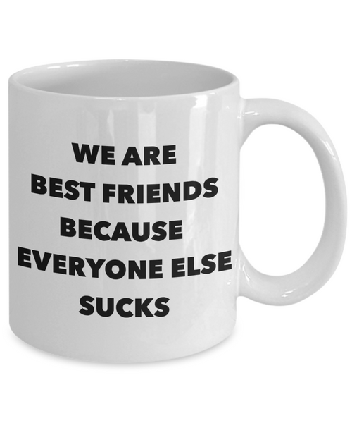 Funny Friendship Gifts We Are Best Friends Because Eveyone Else Sucks Mug Ceramic Coffee Cup﻿-Cute But Rude