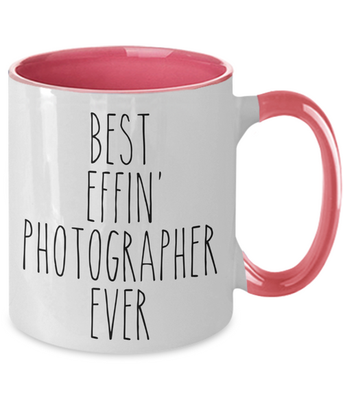 Gift For Photographer Best Effin' Photographer Ever Mug Two-Tone Coffee Cup Funny Coworker Gifts
