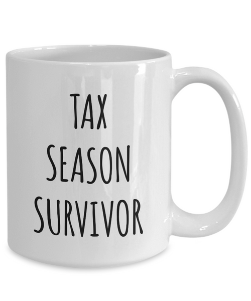 Income Tax Gag Gift Tax Preparer Gifts Tax Season Survivor Mug Coffee Cup-Cute But Rude