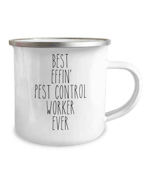 Gift For Pest Control Worker Best Effin' Pest Control Worker Ever Camping Mug Coffee Cup Funny Coworker Gifts