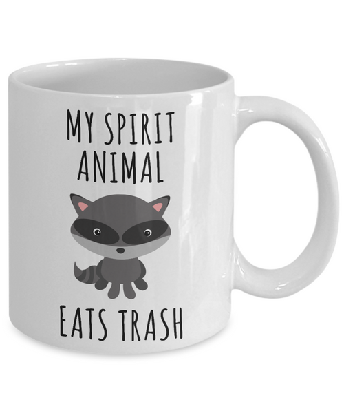 Raccoon Mug Raccoon Lover Gift Raccoon Coffee Cup My Spirit Animal Eats Trash Panda Funny Animal Mug-Cute But Rude