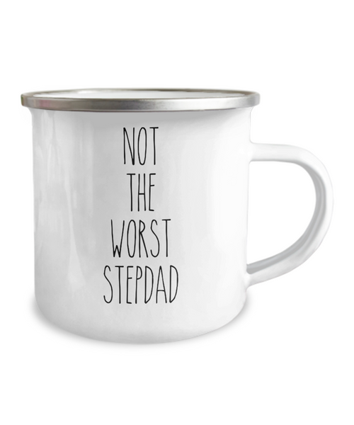 Not The Worst Stepdad Camping Mug Coffee Cup Funny Coworker Gifts