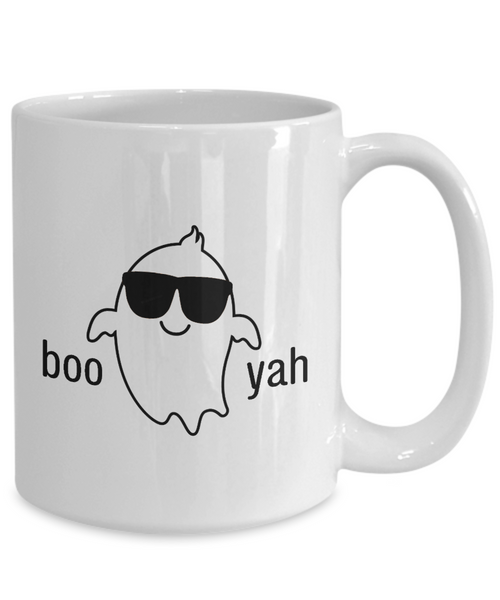 Ghost Mug, Spooky Mug, Spooky Season Mug, Boo Yah Mug Coffee Cup