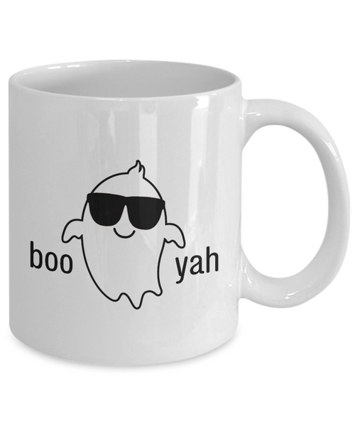 Ghost Mug, Spooky Mug, Spooky Season Mug, Boo Yah Mug Coffee Cup