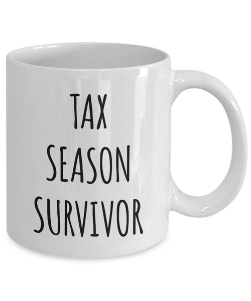 Income Tax Gag Gift Tax Preparer Gifts Tax Season Survivor Mug Coffee Cup-Cute But Rude