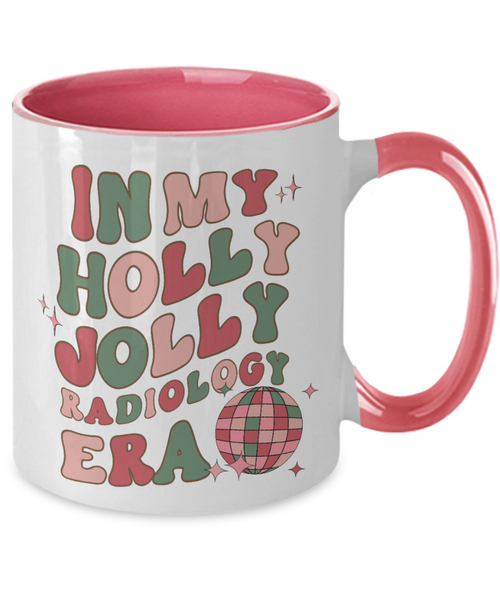 Radiologic Technologist Gifts, In My Holly Jolly Radiology Era, Xray Tech Gift, Rad Tech Mug, Radiologist, Holly Jolly Vibes, Holly Jolly Era Retro Two-Toned Coffee Cup