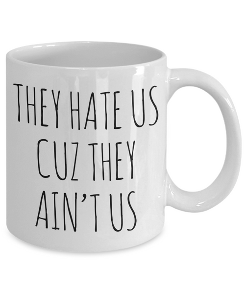 Social Media Influencer Gift They Hate Us Cuz They Ain't Us Mug Funny Coffee Cup