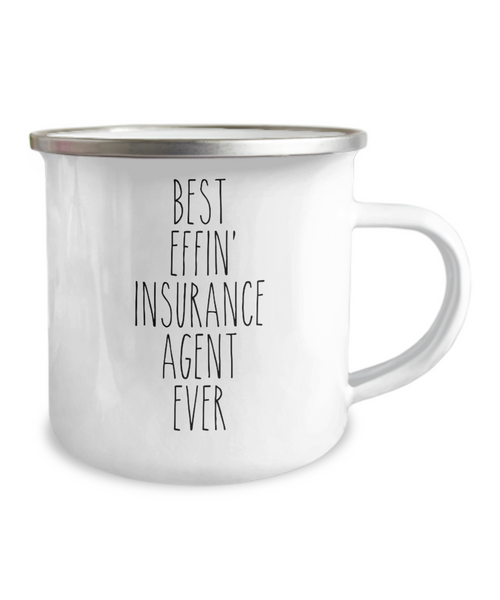 Gift For Insurance Agent Best Effin' Insurance Agent Ever Camping Mug Coffee Cup Funny Coworker Gifts