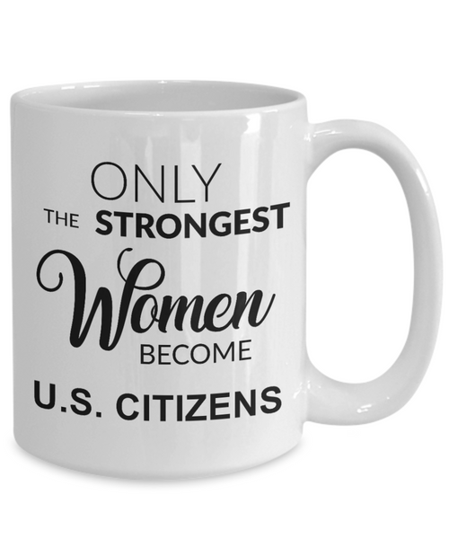 Us Citizenship Gift, New Citizen Gift, Becoming a Us Citizen Gift, Woman US Citizen, Coffee Cup