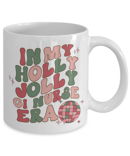 Gi Nurse Gift, Gastro Nurse Mug, Endo Nurse, Endoscopy Nurse, Gastroenterologist, Colonoscopy Endoscopy Rn, Holly Jolly Era, Coffee Cup