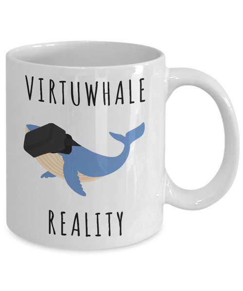 VR Mug VR Gifts Virtuwhale Virtual Reality Funny Whale Coffee Cup-Cute But Rude