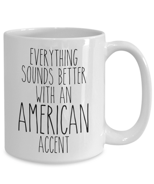 Us Citizenship Gift, New Citizen Gift, Becoming a Us Citizen Gift, American Accent Coffee Cup